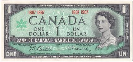 Kanada 1967. 1D A Kanadai Konföderáció centenáriuma emlékkiadás T:AU Canada 1967. 1 Dollar Centennial of Canadian Confederation commemorative issue C:AU Krause P#84