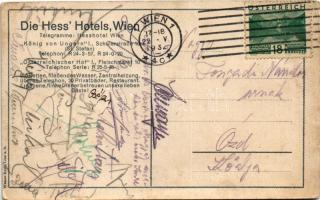 1932 Wien, Vienna, Bécs I. Die Hess' Hotels "König von Ungarn" Schulerstrasse 10, &qu...