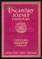 1936-1937 Ungváry József faiskolája. Czegléd Budapest. 1936 ősz - 1936 tavasz főárjegyzék. XLII. évf. Bp., Globus, a könyvtest elvált a borítótól, 64 p.