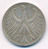 Német Szövetségi Köztársaság 1965D 5M Ag T:XF patina Federal Republic Germany 1965D 5 Mark Ag C:XF p...