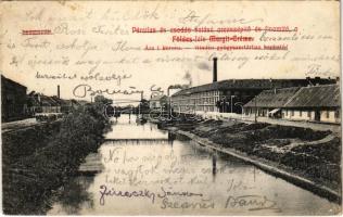 1908 Temesvár, Timisoara; Béga folyópart, Földes-féle Margit-Creme krém reklámlap / Bega riverside, Cream advertisement (fl)