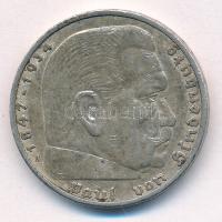 Német Harmadik Birodalom 1936A 5M Ag "Hindenburg" T:XF patina German Third Reich 1936A 5 R...