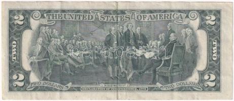 Amerikai Egyesült Államok 1976. (1976) 2$ "Federeal Reserve Note" zöld pecsét, "Franc...