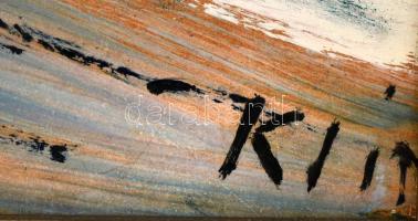 Klie Zoltán (1897-1992): Különös világ. Olaj, farost, jelezve jobbra lent. Hátoldalán autográf felir...