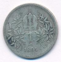 Ausztria 1894. 1K Ag "Ferenc József" T:F 
Austria 1894. 1 Corona Ag "Franz Joseph&qu...