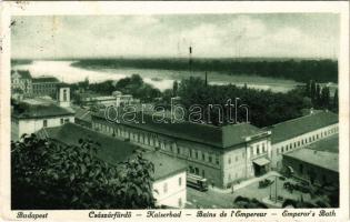 1934 Budapest II. Császár fürdő, villamos (EB)
