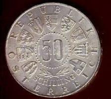 Ausztria 1963. 50Sch Ag "Tirol 600 éve Ausztriáé" T:1