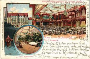 Wien, Vienna, Bécs; St. Anna-Hof, J. Strobl, Restaurateur / restaurant (b)