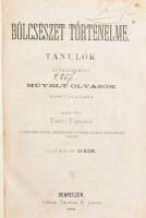 [Tóth Ferenc (1818-1909)] Thót Ferenc: Bölcsészet történelme. Tanulók egyszersmind művelt olvasók használatára. I-II. kötet. I. kötet: Ó-kor. II. kötet: Közép-kor. Debrecen, 1872-1874., Telegdi K. Lajos, 8+222+4;8+180 p. Átkötött félvászon-kötésben, kopott borítóval, possessori bejegyzésekkel a két címlapon, kissé foltos lapokkal, néhány ceruzás bejelöléssel és aláhúzással.