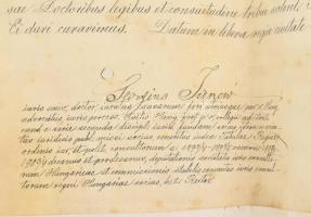 1908-1909 Ocsovszky Vilmos orvos doktori oklevele, Kolozsvár, Kolozsvári Ferenc József Tudományegyet...