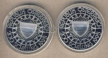Ausztria 1995. 200Sch Ag + 200Sch Ag "Olimpia-talajtorna, szlalom sí" pár T:PP