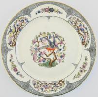 Rosenthal ivory, fácános porcelán tányér, kézzel festett, jelzett, apró kopásnyomokkal, d: 20 cm