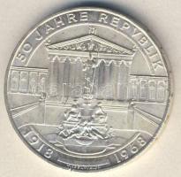 Ausztria 1968. 50Sch Ag "50 éves a Köztársaság" T:2+