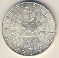 Ausztria 1968. 50Sch Ag "50 éves a Köztársaság" T:2+