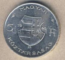 1946. 5Ft Ag "vastag Kossuth" T:2 apró ph