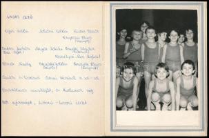 cca 1960-1980 A Vasas Izzó (Tungsram SC) gyerekcsapata, fotó, paszartuban, feliratozva, 18x13 cm