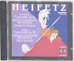Heifetz - Violin Concertos in D major. Beethoven (Op.61), Brahms (Op.77). CD, Hungaroton - HCDL 31495, Hungary, 1985