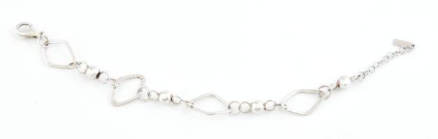 Ezüst(Ag) karkötő, jelzett, h: max. 20 cm, nettó: 7,4 g