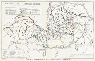 1978 A Magas-Tátra áttekinthető térképe (Melléklet az Adamec-Roubal: Magas-Tátra, Turistavezető c. kiadványhoz), 53x34 cm