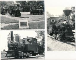 6 db MODERN magyar fekete-fehér vasúti képeslap: keskeny nyomtávú kisvasutak, erdei és ipari vasút, ...
