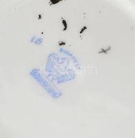 Aquincumi porcelán Gyula és Hajdúszoboszló emlék vázácska és tálka, össz. 3 db. Matricás, jelzett, m...