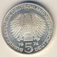 NSZK 1974. 5M Ag "25 éves az Alkotmány" T:1