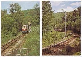 4 db MODERN magyar Úttörő vasúti képeslap: vonatok / 4 modern Hungarian narrow-gauge railway postcar...