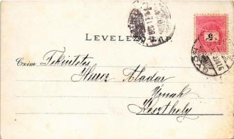 1897 (Vorläufer) Győr, Kármelita tér, Rába rakpart, Új vásár tér, Vigadó, kerékpárosok. Polgár Berta...