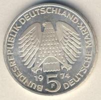 NSZK 1974. 5M Ag "25 éves az Alkotmány" T:1