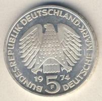 NSZK 1974. 5M Ag "25 éves az Alkotmány" T:1