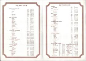 cca 2000 Csíkszereda (Miercurea Ciuc), Tombstone Western Pub itallap, a borító kissé foltos, 30x21 c...