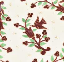 4 db kézzel festett tányér, jelzés nélkül, mázrepedéssel d: 20 cm