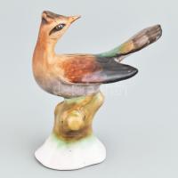 Kőbányai porcelángyár madár. Kézzel festett, jelzett, hibátlan,13 cm