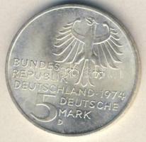 NSZK 1974. 5M Ag "Kant" T:1