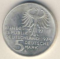 NSZK 1974. 5M Ag "Kant" T:1