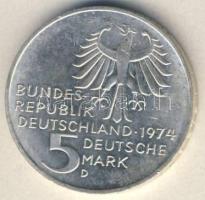 NSZK 1974. 5M Ag "Kant" T:1