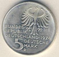 NSZK 1974. 5M Ag "Kant" T:1