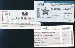 4 db belépőjegy: Megasztár döntő, Hamburgische Staatsoper Ballett - Die Kameliendame, Lord Of The Dance (Michael Flatley), Carreras-Ross-Domingo Live in Budapest