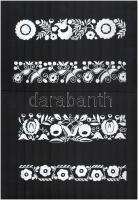 Zombory Moldován Pál (?-?): 16 db népies-magyaros motívum, ornamentika. Tempera, papír, részben háto...