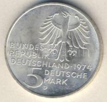 NSZK 1974. 5M Ag "Kant" T:1-