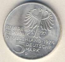 NSZK 1974. 5M Ag "Kant" T:1-