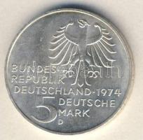 NSZK 1974. 5M Ag "Kant" T:1-