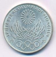 NSZK 1972D 10M Ag "MünchenI Olimpia / Olimpiai Láng" T:AU,XF
FRG 1972D 10 Mark Ag "O...