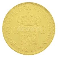 Hollandia 1912. 10G Au "I. Vilma" (6,73g/0.900) T:AU,XF Netherlands 1912. 10 Gulden Au &qu...