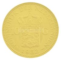 Hollandia 1932. 10G Au "I. Vilma" (6,72g/0.900) T:AU Netherlands 1932. 10 Gulden Au "...