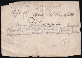 1924-1925 Róma, Vatikán előtt az FTC csapata, hátoldalon feliratozott fotó, felületén törésnyomok, s...