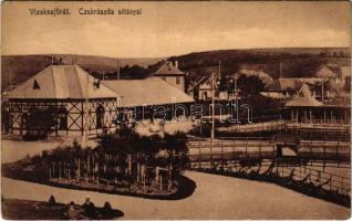 1913 Vízakna, Salzburg, Ocna Sibiului; Cukrászda sétánnyal. Takáts Jenő kiadása / confectionery, promenade (EK)