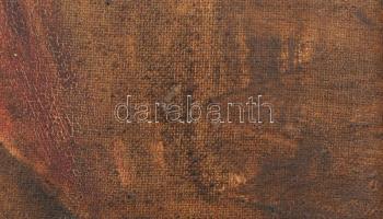 Glatter Ármin (1861-1931): Cigarettázó hölgy piros ruhában. Olaj, vászon, jelezve jobbra lent (halvá...