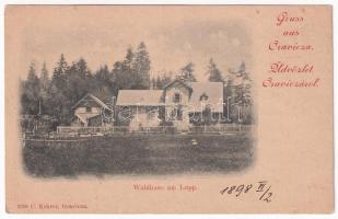 1898 (Vorläufer) Oravica, Oravita; Waldhaus am Lupp / erdészlak. C. Kehrer kiadása / forestry house (EK)