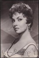 Gina Lollobrigida (1927-2023) színésznő aláírt fotója